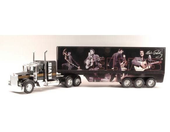 New Ray NY10463B KENWORTH W900 TRUCK AMERICAN'S LEGENDS ELVIS PRESLEY RED 1:32 Modellino