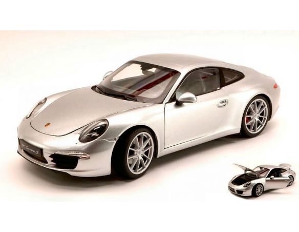 Welly WE8047 PORSCHE 911 (991) CARRERA S 2012 SILVER 1:18 Modellino