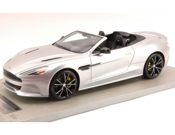 Tecnomodel TMD1810N ASTON MARTIN VANQUISH VOLANTE 2013 SILVER MATT ED.LIM.PCS 20 1:18 Modellino