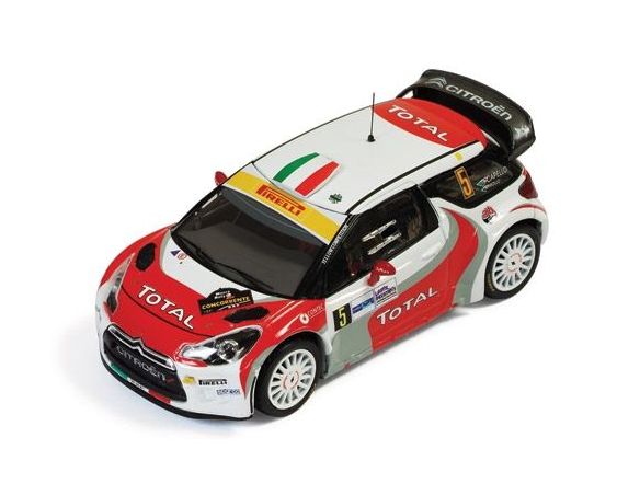 Ixo model RAM468 CITROEN DS3 WRC N.5 3rd RALLY MONZA 2011 R.CAPELLO-L.PIROLLO 1:43 Modellino
