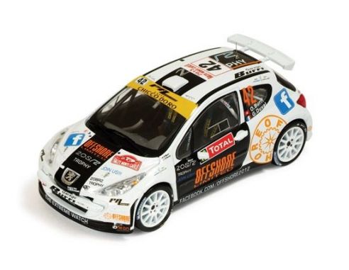 Ixo model RAM546 PEUGEOT 207 S2000 N.42 9th MONTE CARLO 2013 O.BURRI-A.SAUCY 1:43 Modellino