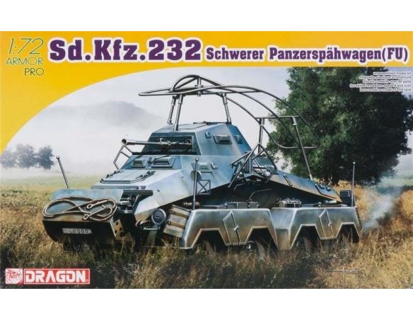 Dragon D7429 SD KFZ 232 PANZERSPAHWAGEN KIT 1:72 Modellino