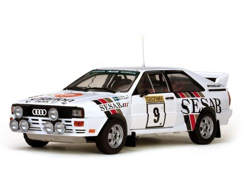 SunStar SS4230 AUDI QUATTRO N.9 4th 1000 LAKES 1983 P.EKLUND-A.HERTZ 1:18 Modellino