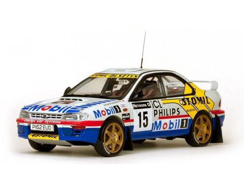 SunStar SS5507 SUBARU IMPREZA 555 N.15 ACCIDENT RAC RALLY 1997 K.HOLOWCZYC-M.WISLAWSHI Modellino