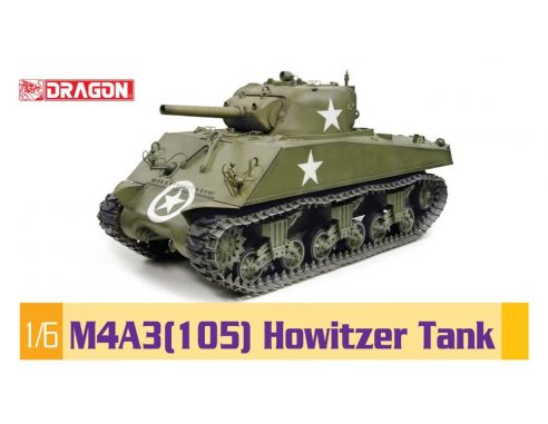 Dragon D75046 M4 A3 (105) HOWITZER TANK cm 96x44x46h KIT 1:6 Modellino