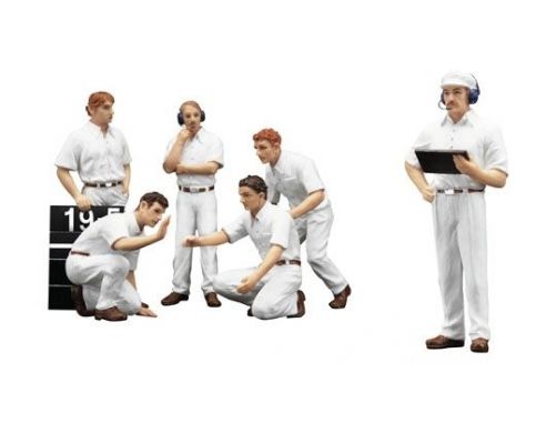 True Scale Miniatures TSM12AC11 MECCANICI PIT STOP CLASSIC STYLE WHITE 1:43 Modellino