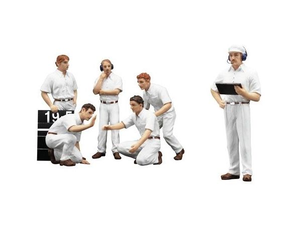 True Scale Miniatures TSM12AC11 MECCANICI PIT STOP CLASSIC STYLE WHITE 1:43 Modellino