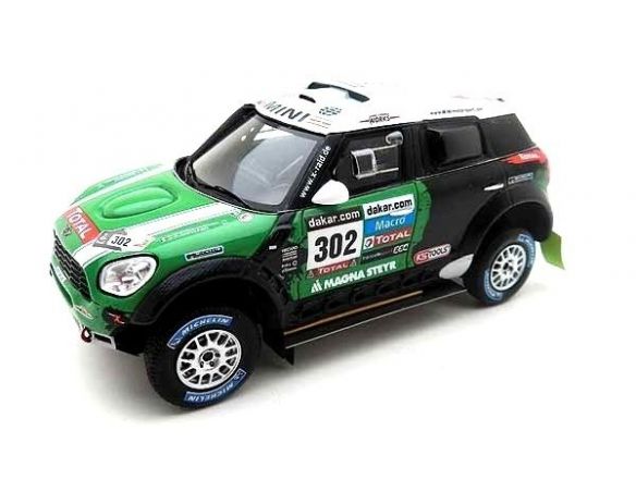 True Scale Miniatures TSM144345 MINI COUNTRYMAN N.302 WINNER DAKAR 2013 S.PETRHANSEL-J.P.COTTRET 1:43 Modellino