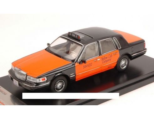 PremiumX PRD363 LINCOLN TOWN CAR 1996 USA TAXI ORANGE/BLACK 1:43 Modellino