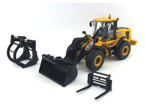 MotorArt MTR15823 JCB 456 WHEEL LOADER ZX WITH 3 ATTACHMENTS 1:50 Modellino