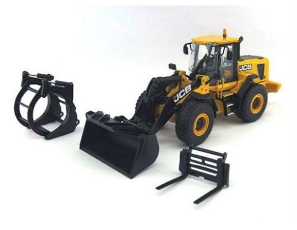 MotorArt MTR15823 JCB 456 WHEEL LOADER ZX WITH 3 ATTACHMENTS 1:50 Modellino