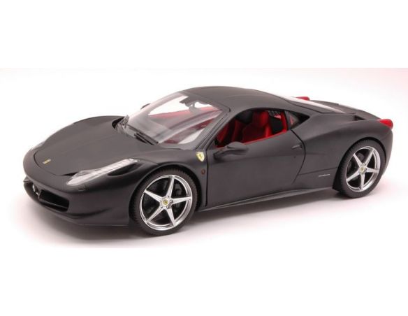 Hot Wheels HWT6921 FERRARI 458 ITALIA 2009 FOUNDATION MATT BLACK 1:18 Modellino