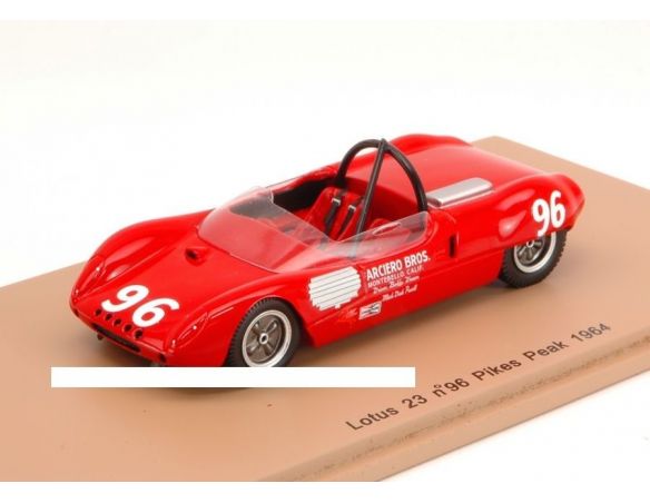 Spark Model SPP003 LOTUS 23 N.96 PIKES PEAK 1964 B.UNSER 1:43 Modellino