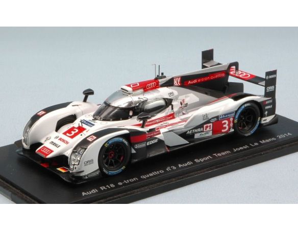 Spark Model S4205 AUDI R18 N.3 RETIRED LM 2014 ALBUQUERQUE-BONANOMI-JARVIS 1:43 Modellino