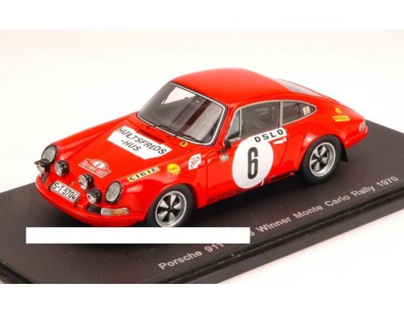 Spark Model S4023 PORSCHE 911 S N.6 WINNER MONTE CARLO 1970 VALDEGAARD-HELMER 1:43 Modellino