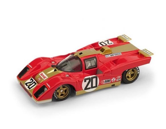 Brumm BM0548 FERRARI 512M N.20 ACCIDENT 12H SEBRING 1971 M.GREGORY-G.YOUNG 1:43 Modellino