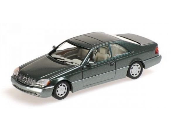 Minichamps PM430032604 MERCEDES 600 SEC COUPE' (C140) 1992 GREEN METALLIC 1:43 Modellino