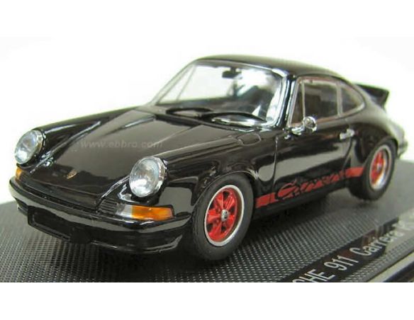 Ebbro EB43886 PORSCHE 911 RS 2.7 1973 BLACK RED STRIPES 1:43 Modellino