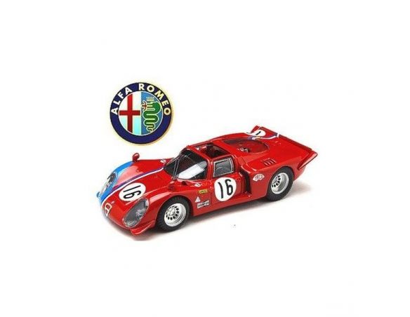 Best Model BT9464 ALFA ROMEO 33.2 SPYDER N.16 ACCIDENT N.RING 1969 PILETTE-SLOTEMAKER 1:43 Modellino