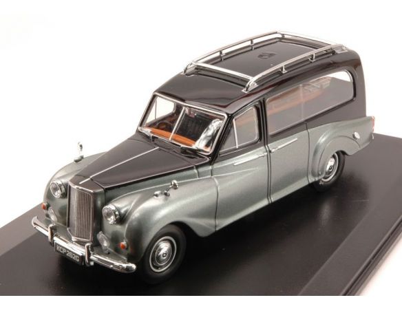 Oxford OXFAPH003 AUSTIN PRINCE HEARSE BLACK AND SILVER 1:43 Modellino