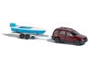 BUSCH 8334 MERCEDES BENZ M CON MOTOSCAFO N Modellino