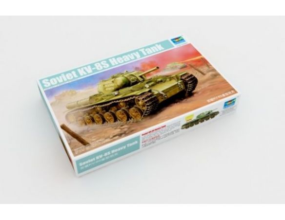 TRUMPETER 01572 SOVIET KV-8S HEAVY TANK Modellino