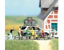 BUSCH 6013 SCOOTERS 2 PEZZI + BICICLETTE 6 PEZZI HO Modellino