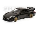 MINICHAMPS 100069402 PORSCHE 911 997 II GT2 RS 2011 BLACK WITH GOLD WHEELS Modellino