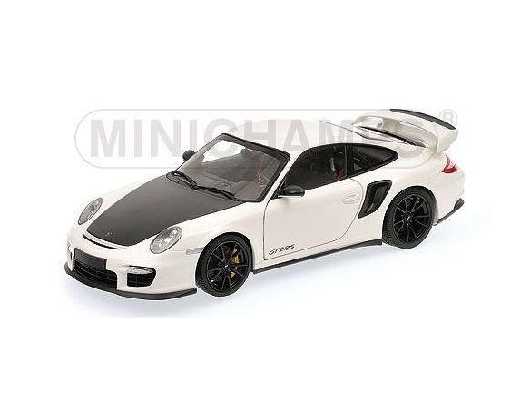 MINICHAMPS 100069405 PORSCHE 911 997 II GT2 RS 2011 WHITE WITH BLACK WHEELS Modellino