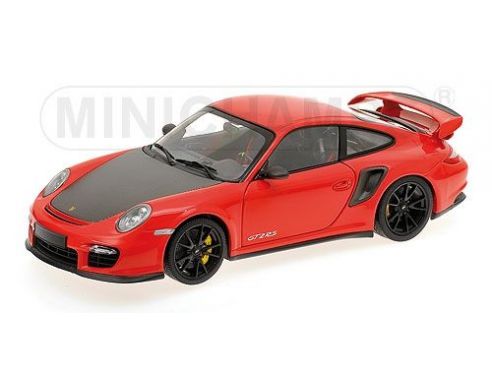 997 II 2011 PORSCHE 911 GT2 RS RED W/ BLACK WHEELS 1/18 MINICHAMPS 100069407 