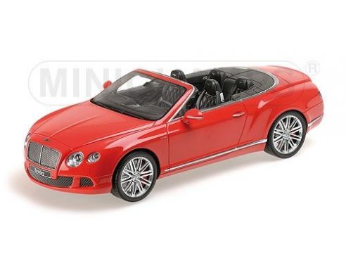 MINICHAMPS 107139330 BENTLEY CONTINENTAL GT SPEED CONVERTIBLE 2013 RED Modellino