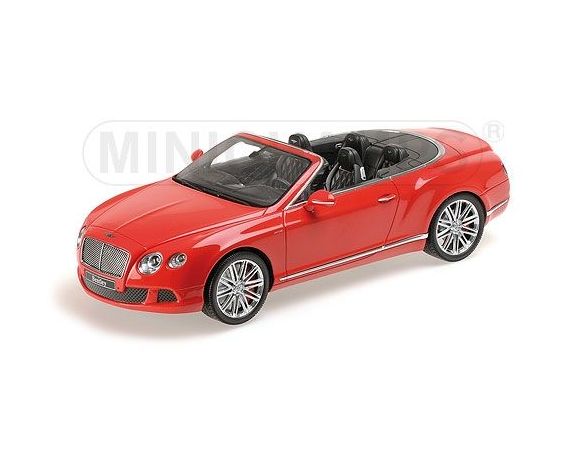 MINICHAMPS 107139330 BENTLEY CONTINENTAL GT SPEED CONVERTIBLE 2013 RED Modellino