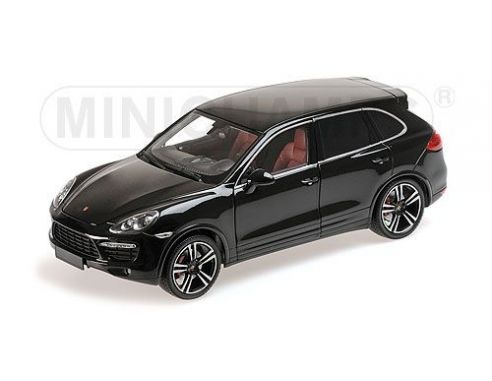 MINICHAMPS 110062100 PORSCHE CAYENNE TURBO S 2012 BLACK METALLIC Modellino