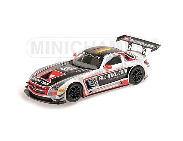 MINICHAMPS 151123138 MERCEDES BENZ SLS AMG GT3 BASSENG WINKELHOCK CHAMPION FIA GT1 WORLD CHAMPIONSHIP 2012 Modellino