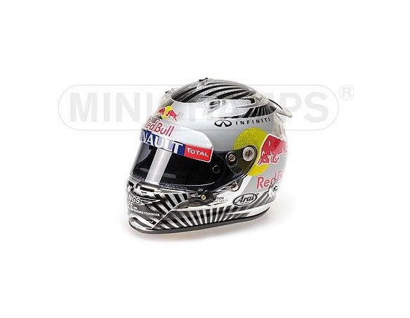 MINICHAMPS 321120201 CASCO HELMET ARAI SEBASTIAN VETTEL GP SAN PAULO WORLD CHAMPION FORMULA 1 2012 Modellino