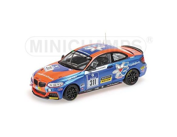 MINICHAMPS 437142411 BMW M 235 I RACING TEAM MEDIENKRAFTWERK DI MARTINO OLIVO MAIER 24H NURBURGRING 2014 Modellino
