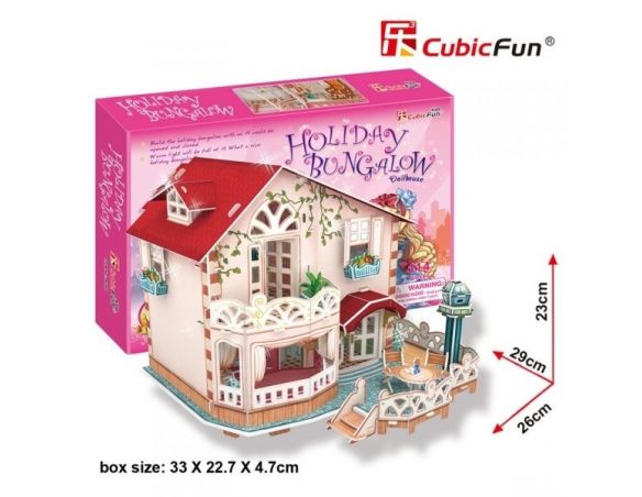 CUBICFUN P634H CASA DELLE BAMBOLE HOLIDAY DOLLHOUSE Modellino