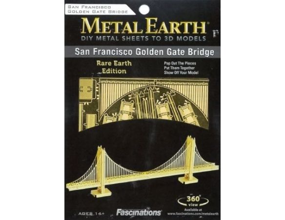 FASCINATIONS MMS001G PONTE GOLDEN GATE SAN FRANCISCO GOLD Modellino