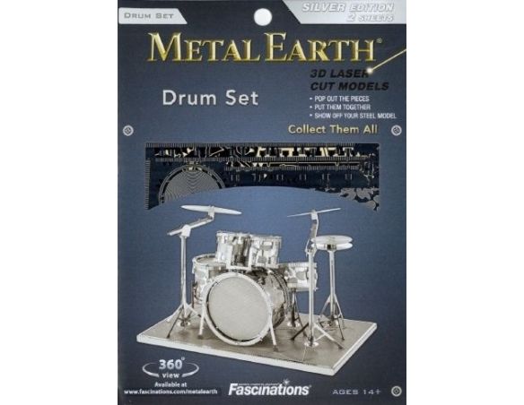 Rosvola Modello di Strumento Musicale per Regalo Musicale 14cm Set di Batteria in Miniatura Modello di Strumento Musicale Modello di Set di Batteria 
