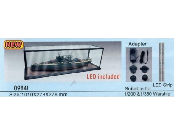 TRUMPETER 09841 VETRINA PER NAVI IN VETRO E LUCI LED Modellino