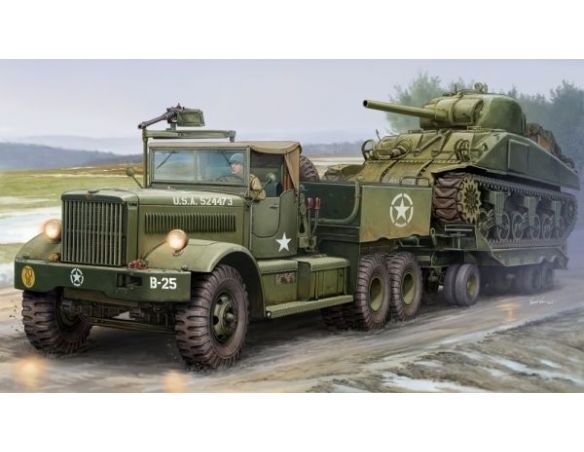 Merit Model ME63502 US M19 TANK TRANSPORTER WITH SOFT TOP CABIN KIT 1:35 Modellino