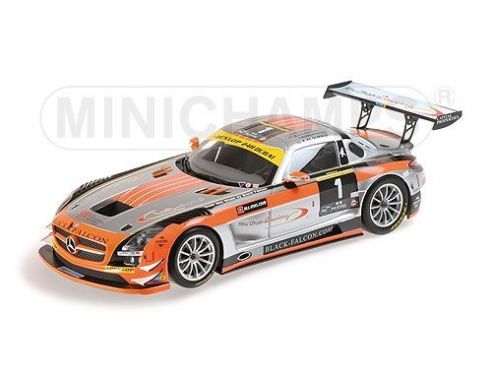 MINICHAMPS 151133101 MERCEDES BENZ SLS AMG GT3 AL QUABAISI EDWARDS SCHNEIDER WINNER 24H DUBAI 2013 Modellino