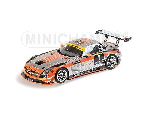 MINICHAMPS 151133101 MERCEDES BENZ SLS AMG GT3 AL QUABAISI EDWARDS SCHNEIDER WINNER 24H DUBAI 2013 Modellino