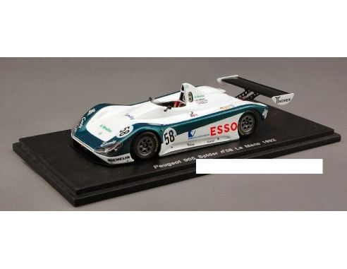 Spark Model S1277 PEUGEOT 905 SPYDER N.58 LM'92 1:43 Modellino