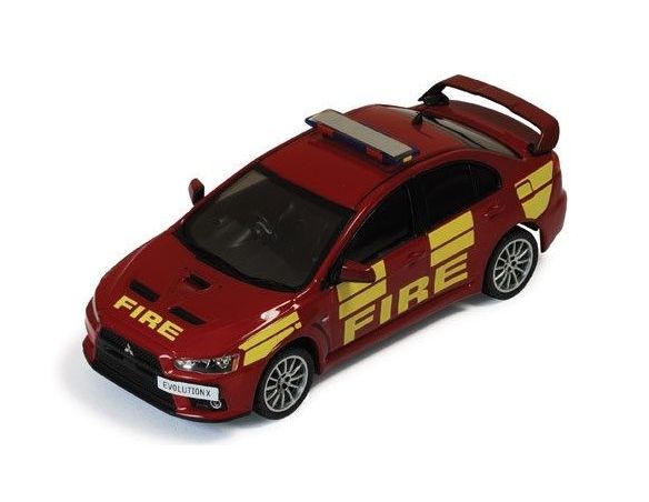 Ixo model MOC147 MITSUBISHI LANCER EVO X 2011 WEST MIDLANDS FIRE DEPARTMENT 1:43 Modellino