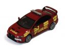 Ixo model MOC147 MITSUBISHI LANCER EVO X 2011 WEST MIDLANDS FIRE DEPARTMENT 1:43 Modellino