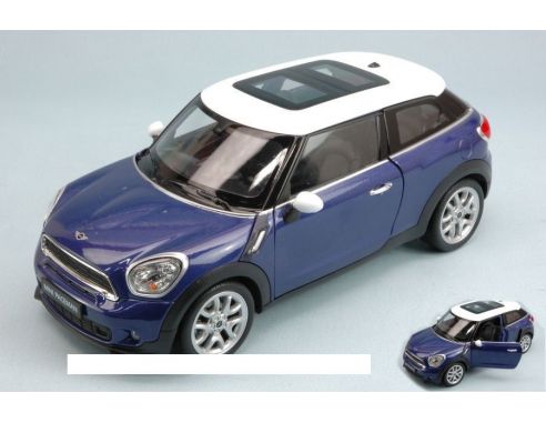 Welly WE0338 MINI COOPER S PACEMAN 2012 BLUE/WHITE 1:24 Modellino