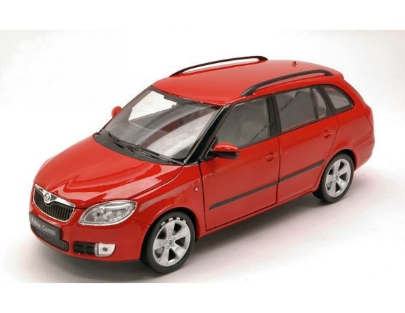 Welly WE0246 SKODA FABIA KOMBI II 2009 RED 1:24 Modellino