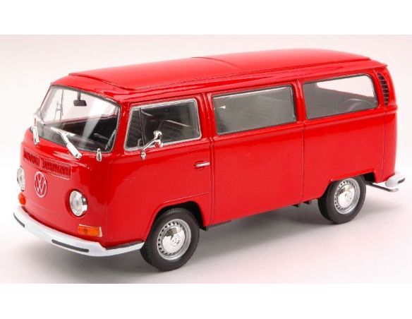 Welly WE2403 VW T2 BUS 1972 RED 1:24 Modellino