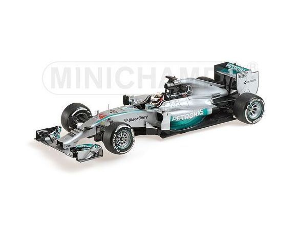 Minichamps PM110140044 MERCEDES L.HAMILTON 2014 WORLD CHAMPION 1:18 Modellino